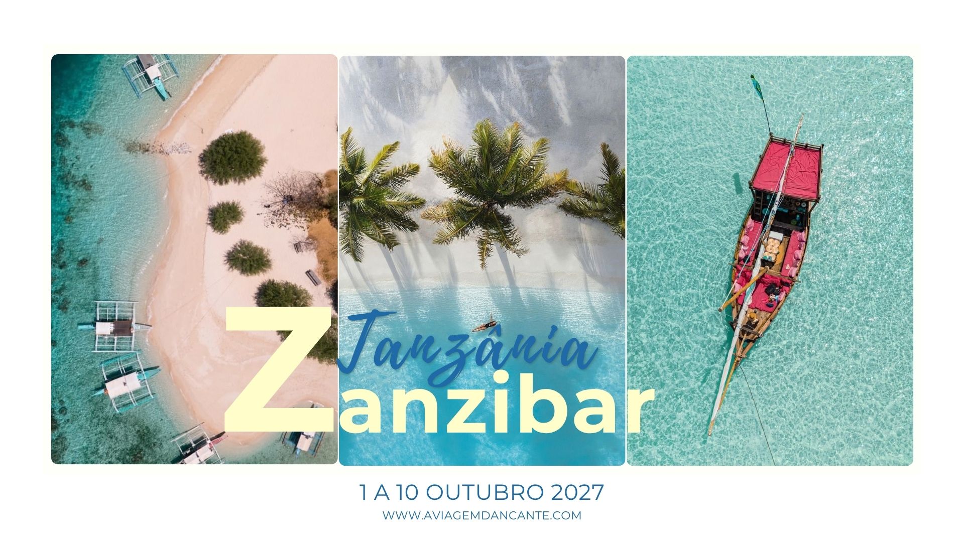 Colagem Tanzânia e Zanzibar: safári, povo Massai e Monte Kilimanjaro